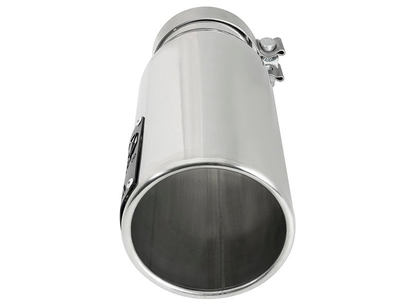 aFe SATURN 4S 4in SS Intercooled Exhaust Tip - Polished 4in In x 5in Out x 12in L Bolt - On - Tips - aFe