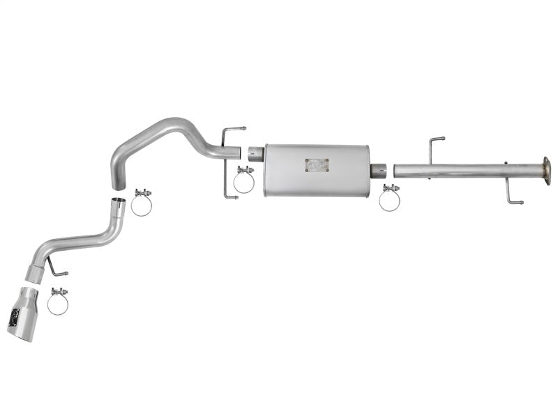 aFe Scorpion 2 - 1/2in Alum Steel Cat - Back Exhaust w/ Polished Tips 07 - 17 Toyota FJ Cruiser V6 4.0L - X Pipes - aFe