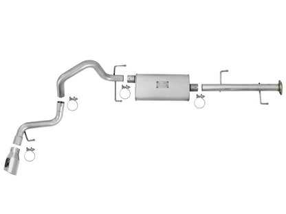 aFe Scorpion 2 - 1/2in Alum Steel Cat - Back Exhaust w/ Polished Tips 07 - 17 Toyota FJ Cruiser V6 4.0L - X Pipes - aFe