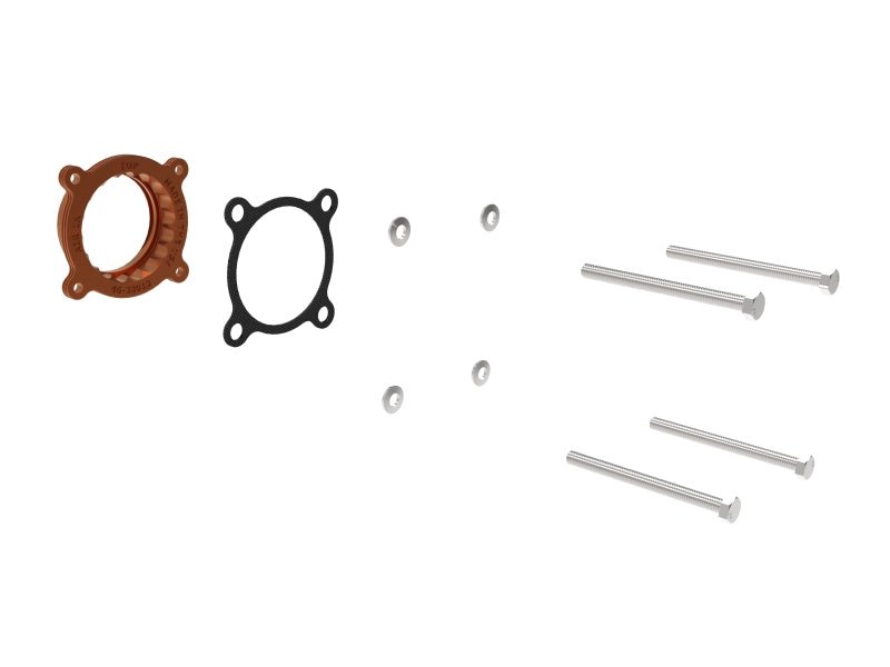 aFe Silver Bullet Throttle Body Spacers TBS 22 - 23 Toyota GR86 H4 - 2.4L - Orange - Throttle Body Spacers - aFe