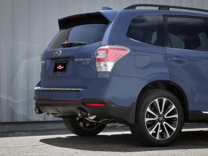 aFe Subaru Forester XT 14 - 18 H4 - 2.5L (t) Takeda 2 - 1/2in to 2 - 1/4in 304 SS Cat - Back - Black Tip - Catback - aFe