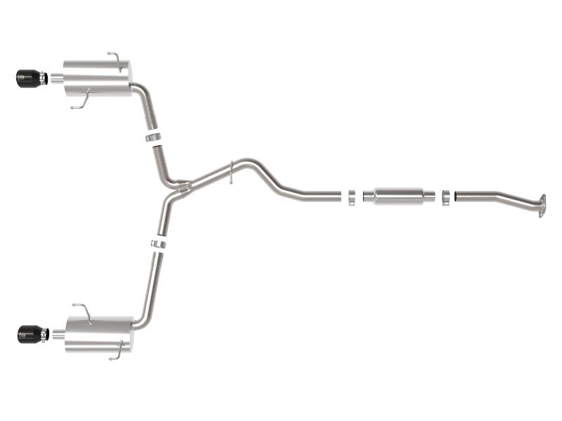 aFe Subaru Forester XT 14 - 18 H4 - 2.5L (t) Takeda 2 - 1/2in to 2 - 1/4in 304 SS Cat - Back - Black Tip - Catback - aFe