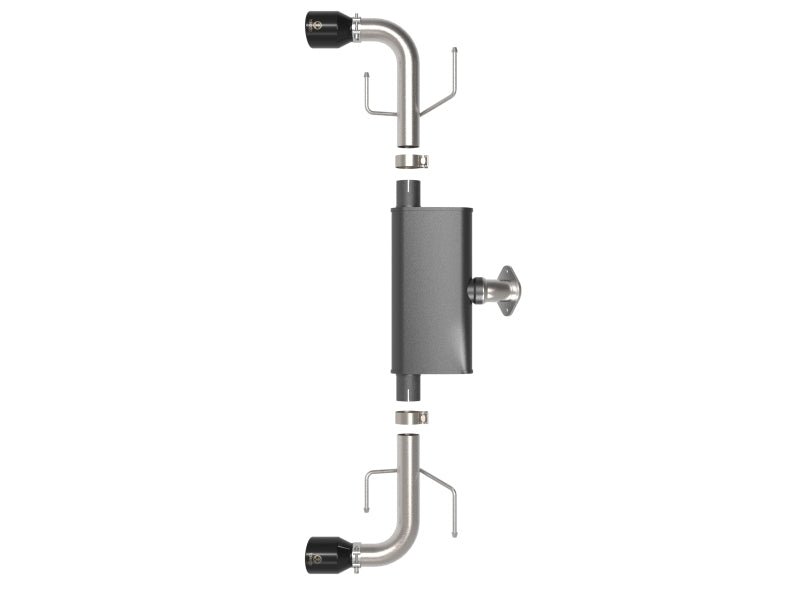 aFe Takeda 17 - 21 Mazda CX - 5 2.5L (t) 2.5in. SS Axle - Back Exhaust System w/Black Tips - Axle Back - aFe