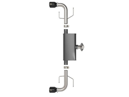 aFe Takeda 17 - 21 Mazda CX - 5 2.5L (t) 2.5in. SS Axle - Back Exhaust System w/Black Tips - Axle Back - aFe