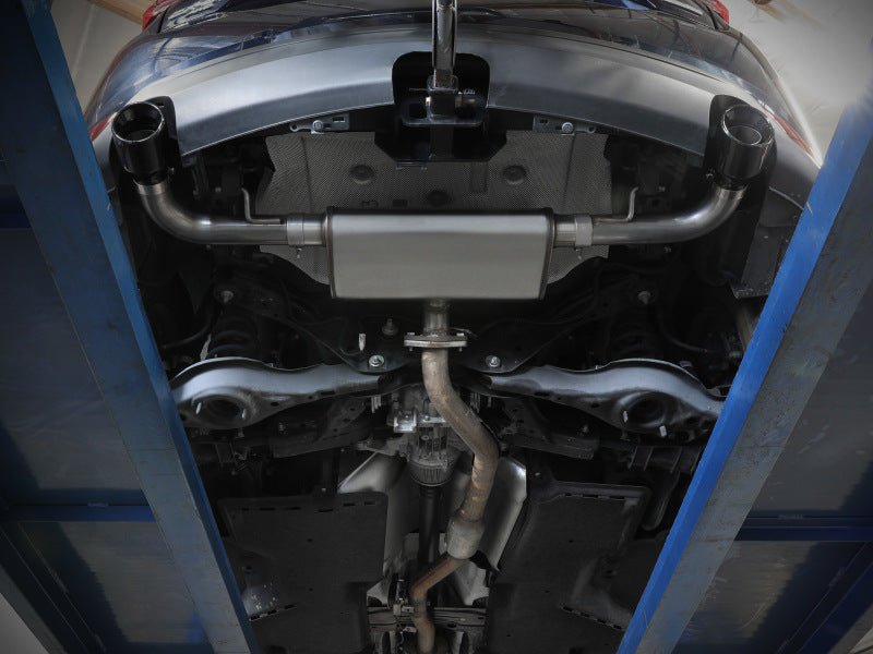 aFe Takeda 17 - 21 Mazda CX - 5 2.5L (t) 2.5in. SS Axle - Back Exhaust System w/Black Tips - Axle Back - aFe