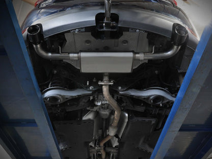 aFe Takeda 17 - 21 Mazda CX - 5 2.5L (t) 2.5in. SS Axle - Back Exhaust System w/Black Tips - Axle Back - aFe