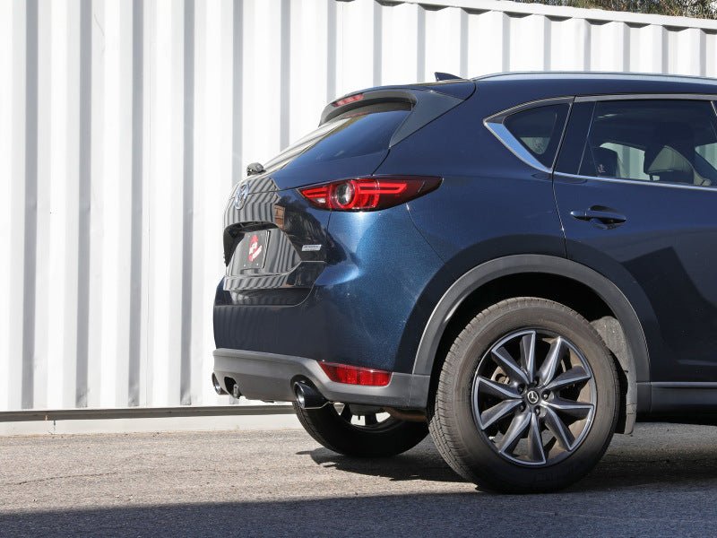 aFe Takeda 17 - 21 Mazda CX - 5 2.5L (t) 2.5in. SS Axle - Back Exhaust System w/Black Tips - Axle Back - aFe