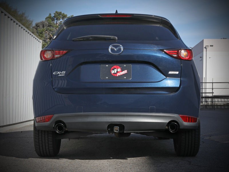 aFe Takeda 17 - 21 Mazda CX - 5 2.5L (t) 2.5in. SS Axle - Back Exhaust System w/Black Tips - Axle Back - aFe
