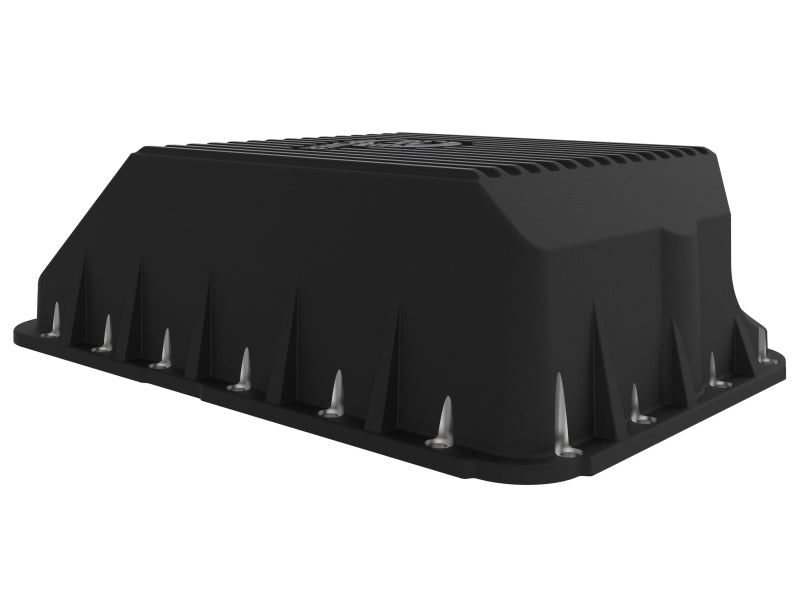 aFe Transmission Pan (Black); Ford Diesel Trucks 03 - 10 V8 - 6.0/6.4L (td) - Diff Covers - aFe