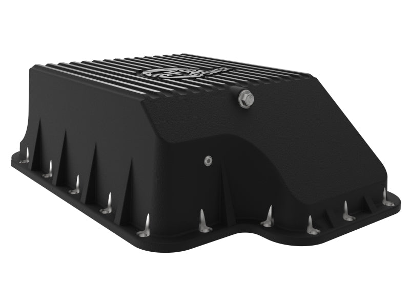 aFe Transmission Pan (Black); Ford Diesel Trucks 03 - 10 V8 - 6.0/6.4L (td) - Diff Covers - aFe