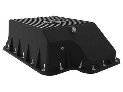 aFe Transmission Pan (Black); Ford Diesel Trucks 03 - 10 V8 - 6.0/6.4L (td) - Diff Covers - aFe