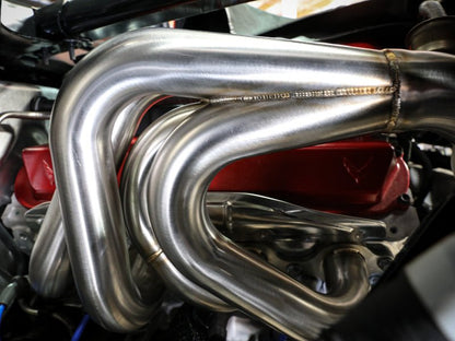 aFe Twisted 304SS Header 2020 Chevy Corvette (C8) 6.2L V8 - Titanium Ceramic Coated - Headers & Manifolds - aFe