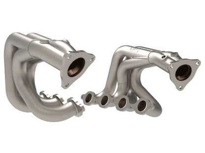 aFe Twisted 304SS Header 2020 Chevy Corvette (C8) 6.2L V8 - Titanium Ceramic Coated - Headers & Manifolds - aFe
