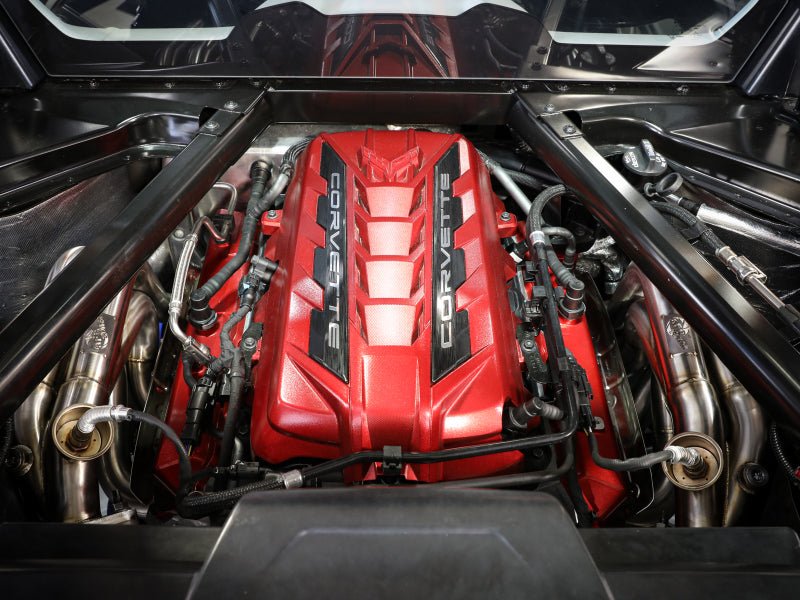 aFe Twisted 304SS Header 2020 Chevy Corvette (C8) 6.2L V8 - Titanium Ceramic Coated - Headers & Manifolds - aFe