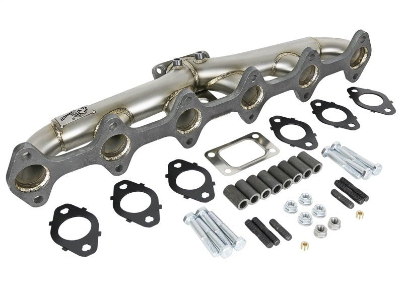 aFe Twisted Steel Header Turbo Manifold (T3) 98.5 - 02 Dodge Diesel Trucks L6 5.9L (td) - Headers & Manifolds - aFe