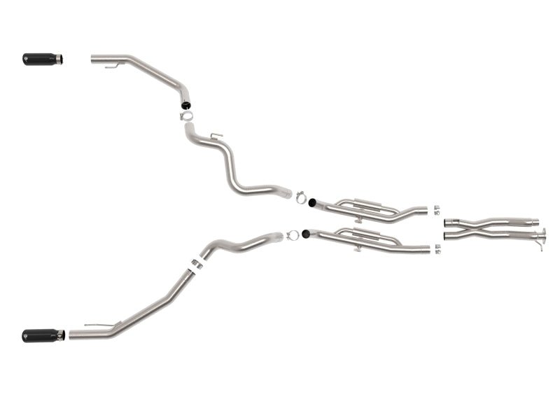 aFe Vulcan Series 3in 304SS Cat - Back Exhaust 24 - 25 Ford Ranger Raptor V6 - 3.0L (tt) w/ Black Tips - Catback - aFe