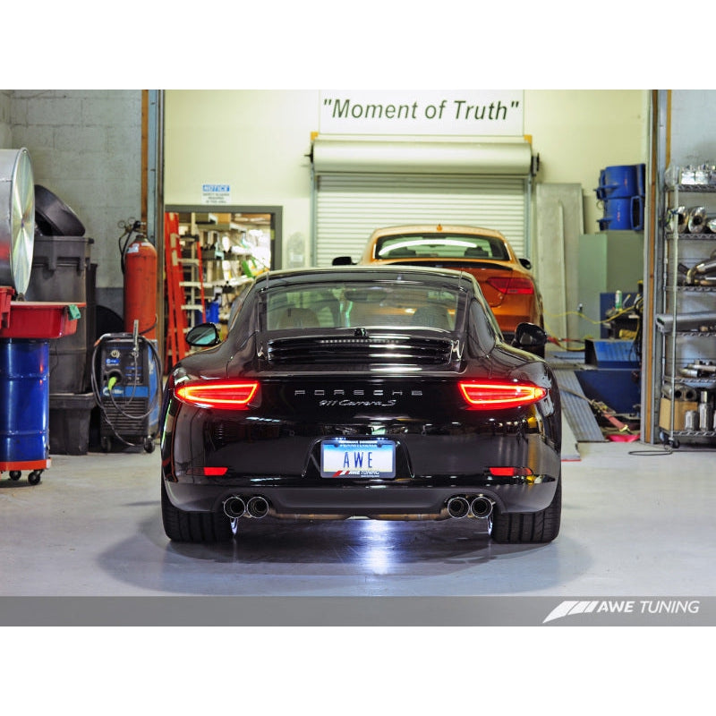 AWE Tuning Porsche 991 SwitchPath Exhaust for Non-PSE Cars Chrome Silver Tips