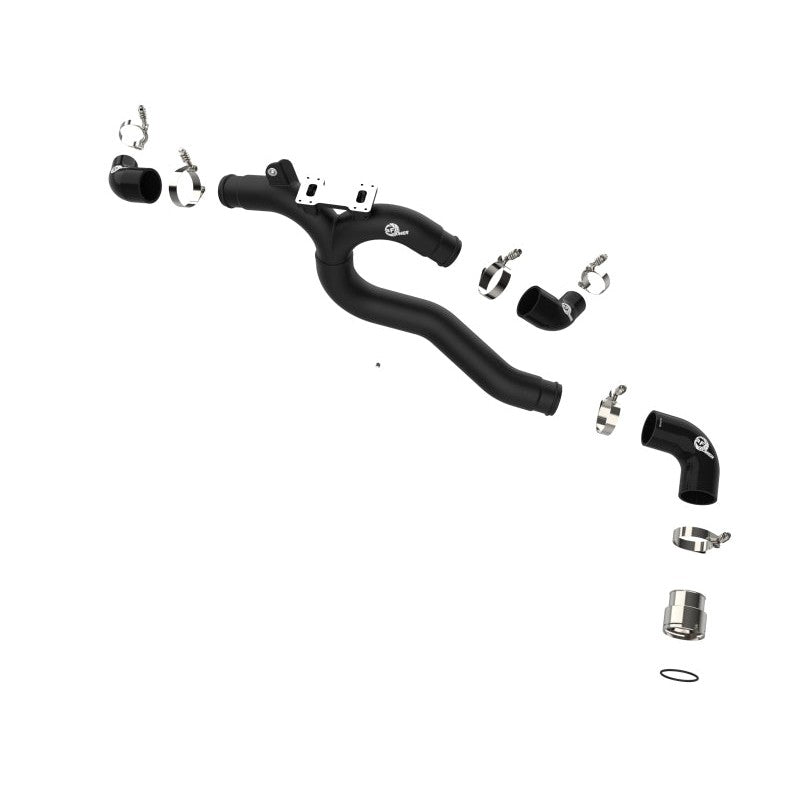 aFe Kia Stinger 18-22 V6-3.3L (tt) BladeRunner Hot Charge Pipe- Black