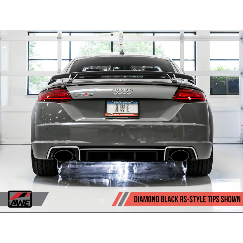AWE Tuning SwitchPath Exhaust with Diamond Black RS-Style Tips - 18-19 Audi TTRS