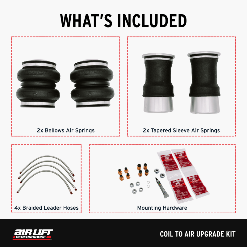 Air Lift 15 - 21 Subaru WRX / 15 - 21 Subaru WRX STI Coil to Air Upgrade Kit Coilovers