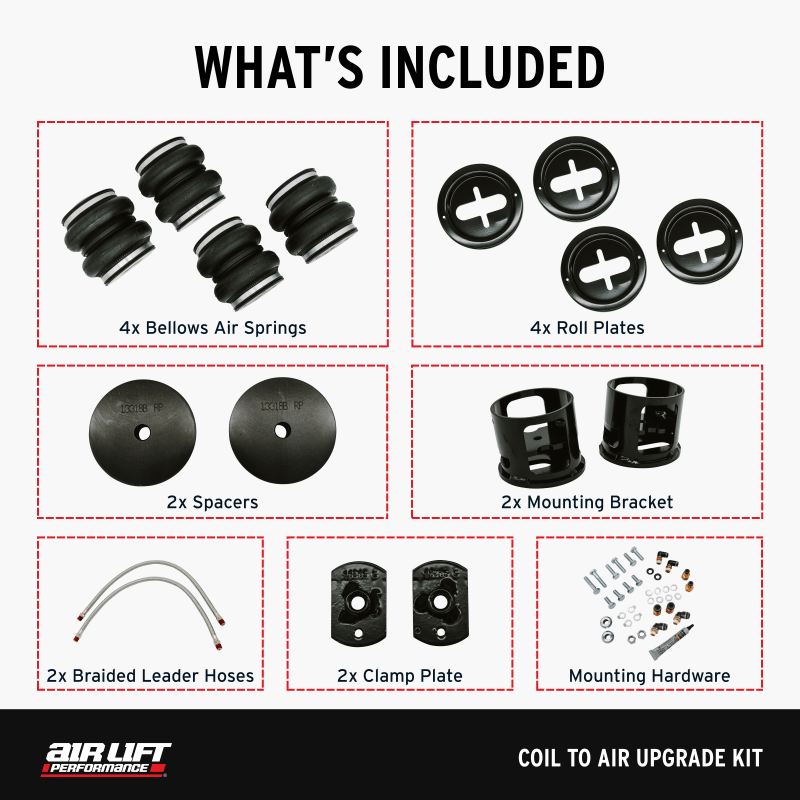 Air Lift 15 - 24 Ford Mustang S550/S650 Coil to Air Upgrade Kit Coilovers