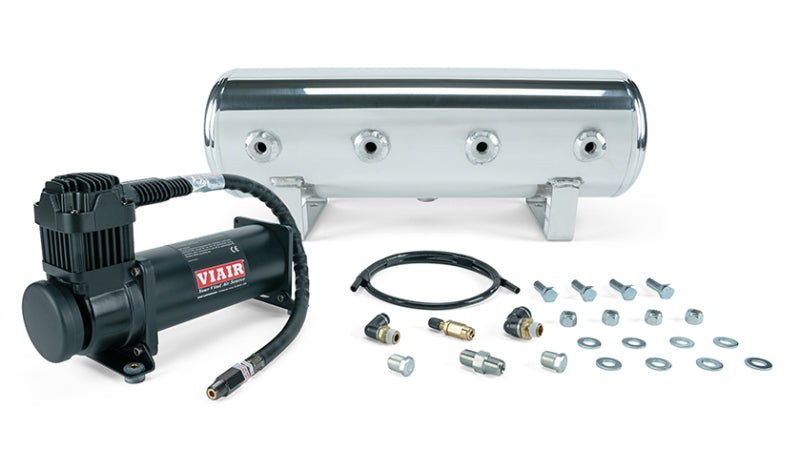 Air Lift 2.5 Gal. Polished Tank w/ Viair 444b Blk Compressor (Incl. Fittings & Mounting Hardware) Air Compressors
