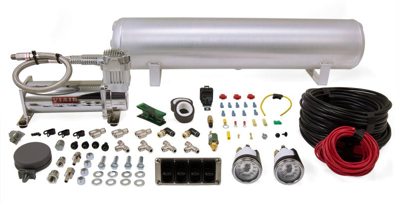Air Lift 4-Way Manual Control System 100% Duty 1/4in Line 4 Gal. Tank.-Suspension Controllers-Air Lift