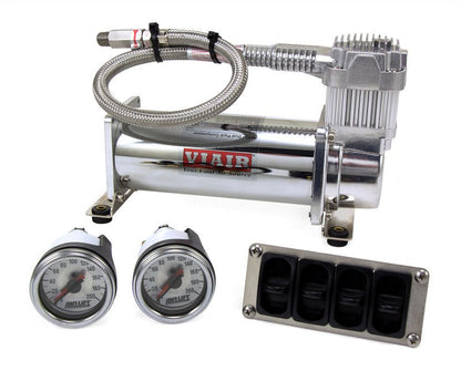 Air Lift 4-Way Manual Control System 100% Duty 1/4in Line 4 Gal. Tank.-Suspension Controllers-Air Lift