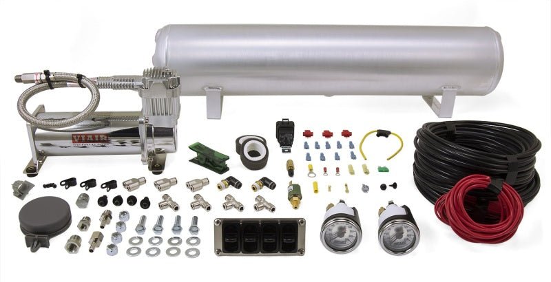 Air Lift 4-Way Manual Control System 100% Duty 1/4in Line 4 Gal. Tank.-Suspension Controllers-Air Lift