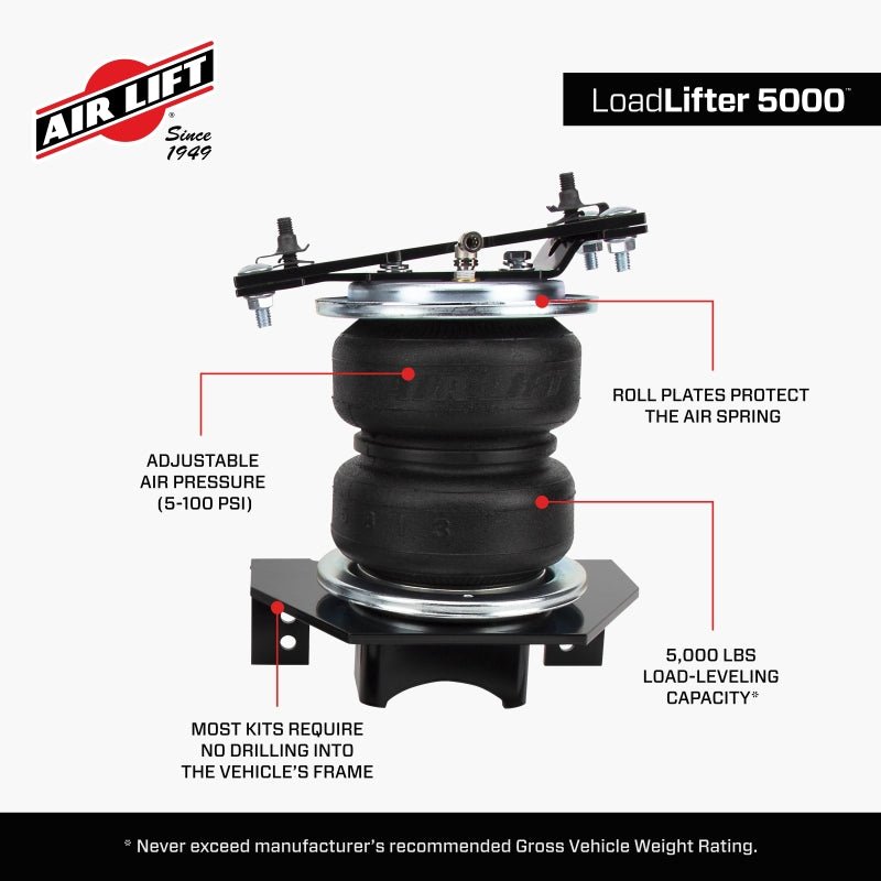 Air Lift LoadLifter 5000 Rear Air Spring Kit for 2020+ Chevrolet Silverado 2500/3500-Air Suspension Kits-Air Lift
