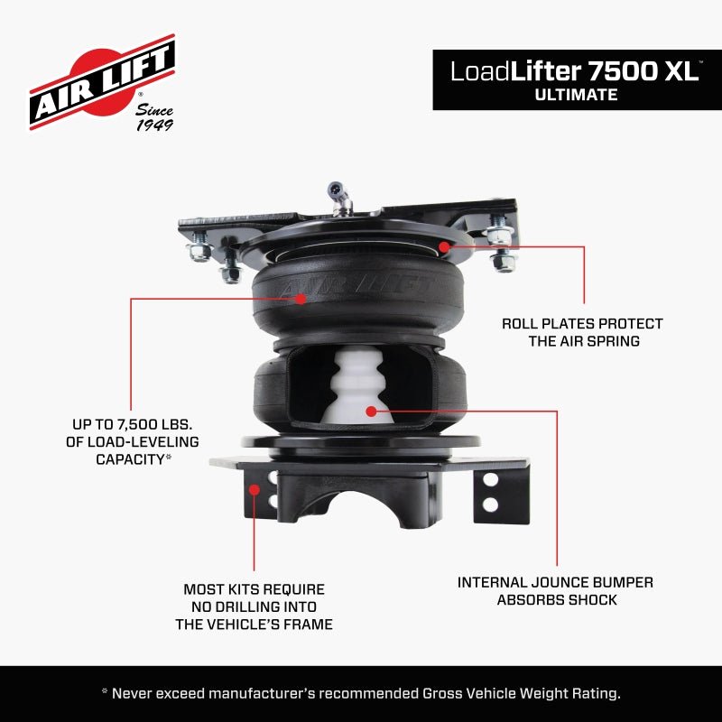 Air Lift LoadLifter 7500 XL Ultimate Air Spring Kit 2020 Ford F-250 F-350 4WD SRW-Air Suspension Kits-Air Lift