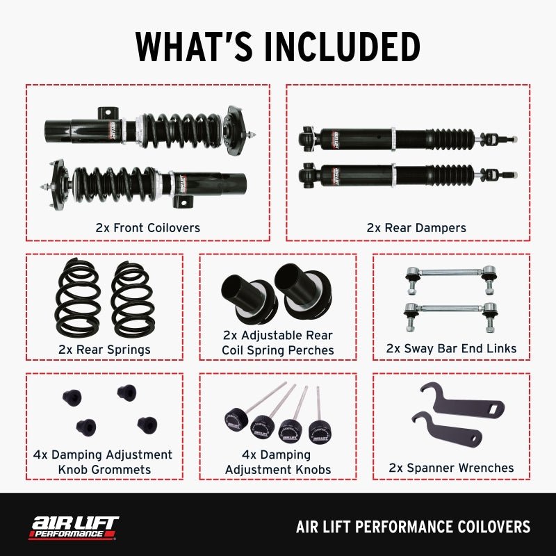 Air Lift Performance 15 - 20 Audi A3 / 15 - 24 VW GTI Coilover Kit Coilovers