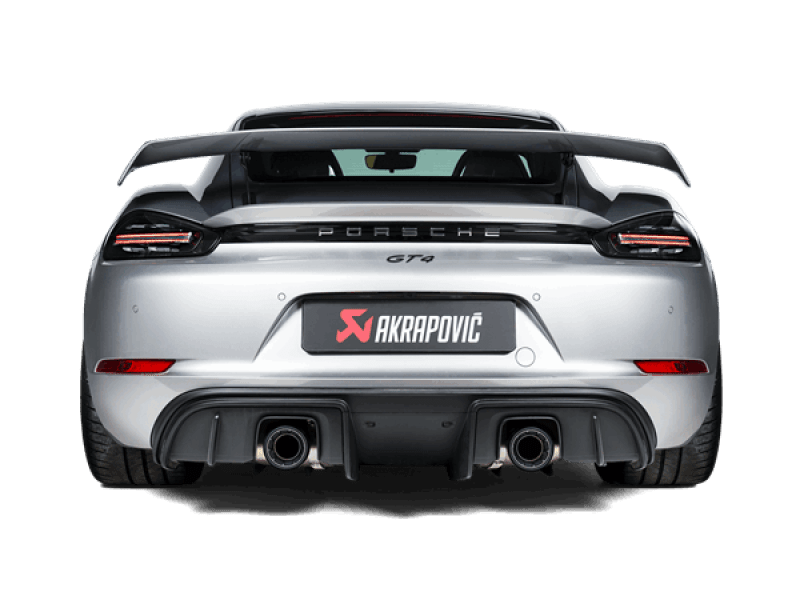 Akrapovic 2020+ Porsche Cayman GT4 (718) Slip-On Race Line (Titanium) (Req Tips / Option 2)-Muffler-Akrapovic
