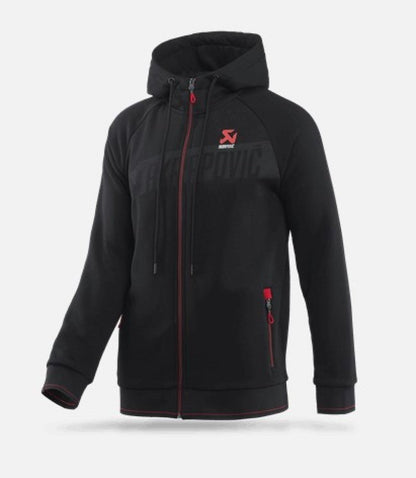 Akrapovic Mens Corpo Zip Hoodie Black - Large-Headwear-Akrapovic
