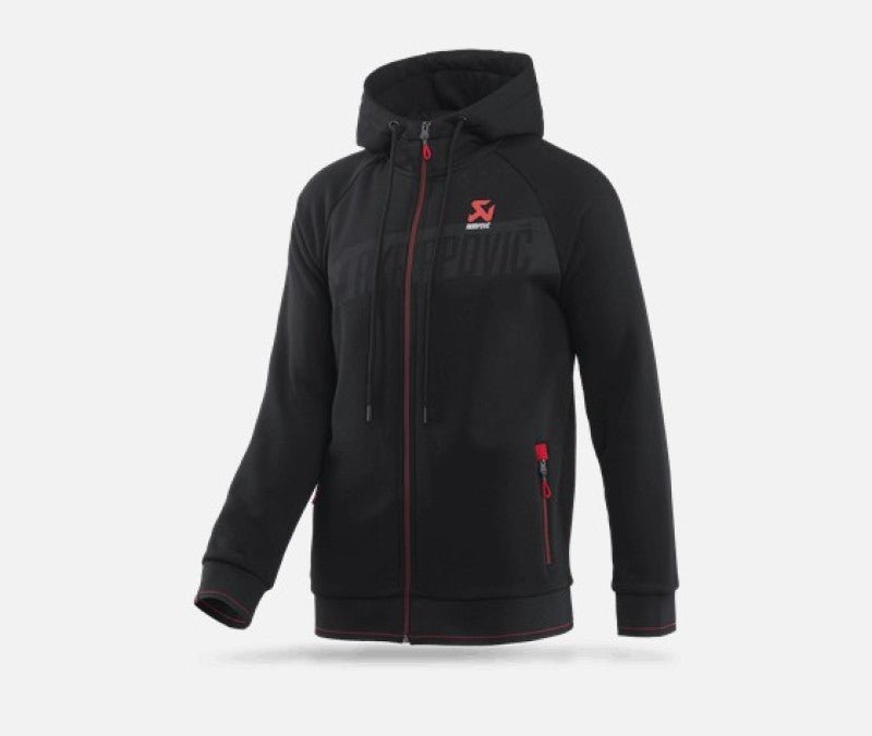 Akrapovic Mens Corpo Zip Hoodie Black - Large-Headwear-Akrapovic
