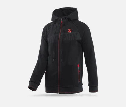 Akrapovic Mens Corpo Zip Hoodie Black - Large-Headwear-Akrapovic
