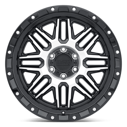 Black Rhino ALAMO Gloss Black W/ Mach Face 20x9 +12 6x139.7mm 112.1mm