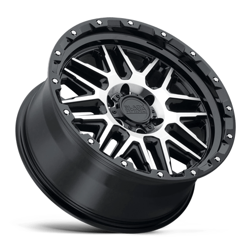 Black Rhino ALAMO Gloss Black W/ Mach Face 20x9 +12 6x139.7mm 112.1mm
