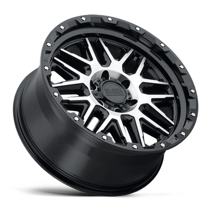 Black Rhino ALAMO Gloss Black W/ Mach Face 20x9 +12 6x139.7mm 112.1mm