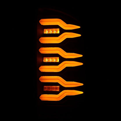 AlphaRex 07-08 Dodge Ram 1500/07-09 Dodge Ram 2500+3500 Luxx-Series LED Tail Lights (Pair) Black-Headlights-AlphaRex