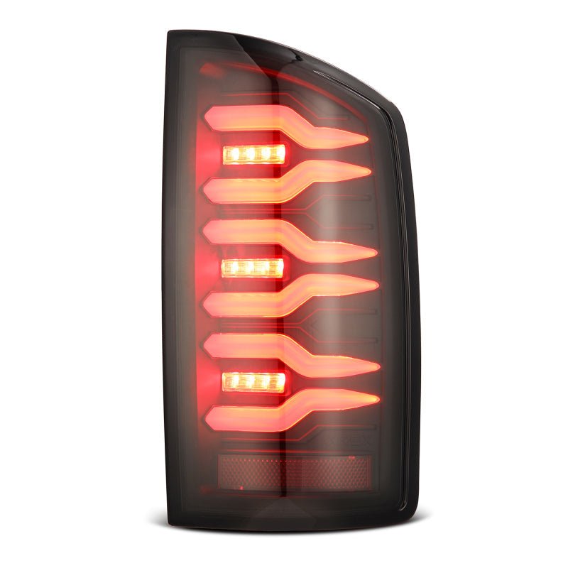 AlphaRex 07-08 Dodge Ram 1500/07-09 Dodge Ram 2500+3500 Luxx-Series LED Tail Lights (Pair) Black-Headlights-AlphaRex