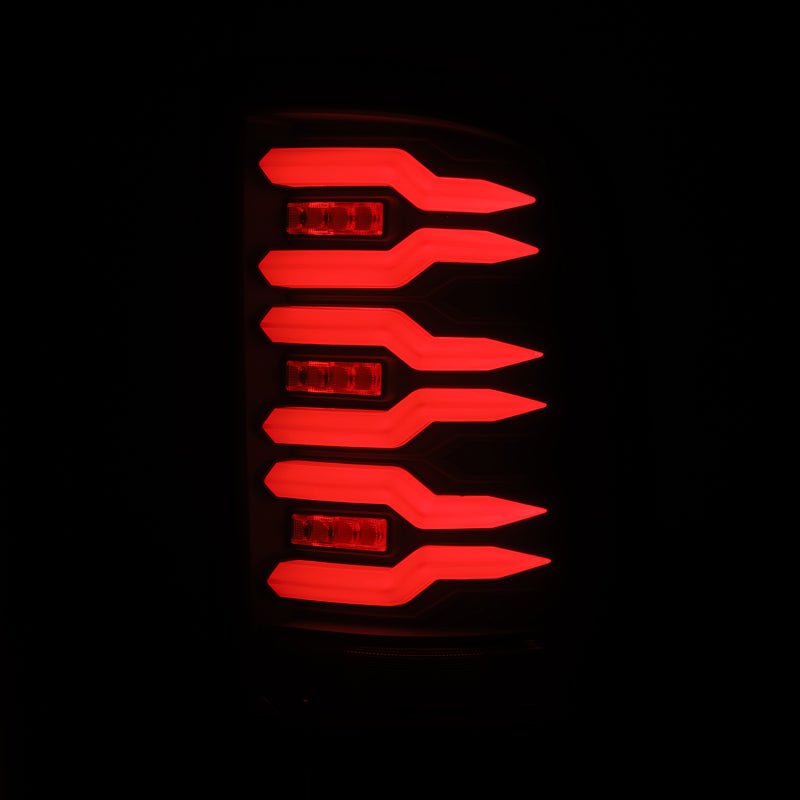 AlphaRex 07-13 GMC Sierra 1500/07-14 2500/3500HD (No Classic/Dually) Luxx-Series LED Tail Lights Blk-Headlights-AlphaRex