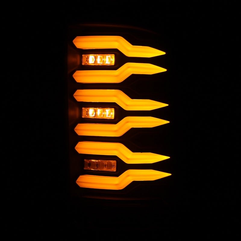 AlphaRex 07-13 GMC Sierra 1500/07-14 2500/3500HD (No Classic/Dually) Luxx-Series LED Tail Lights Blk-Headlights-AlphaRex