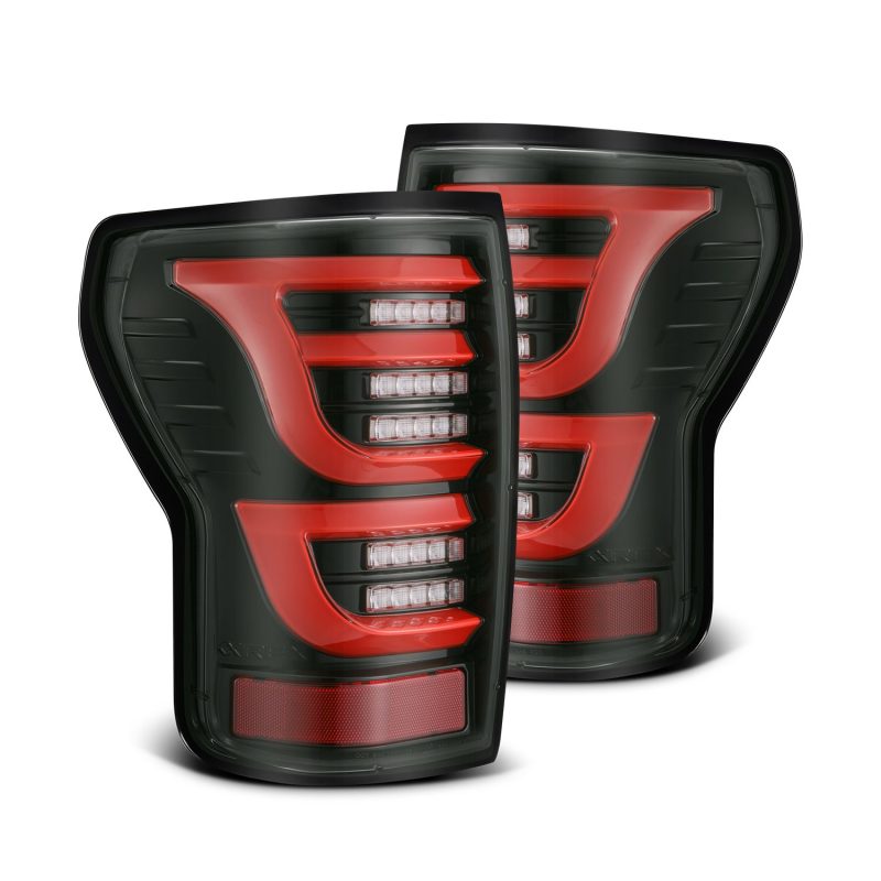AlphaRex 07-13 Toyota Tundra LUXX-Series LED Tail Lights Black-Red-Headlights-AlphaRex