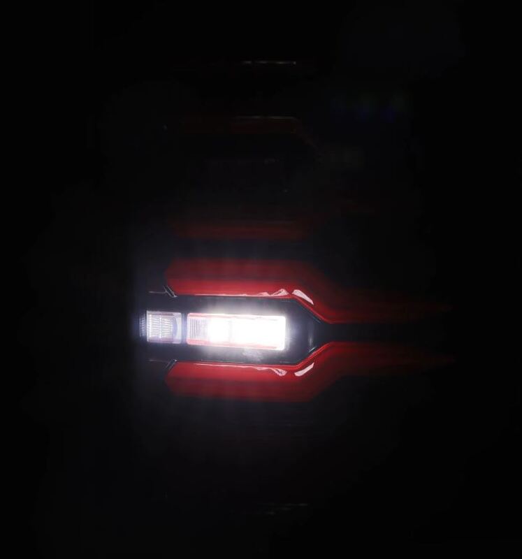 AlphaRex 07-14 Chevrolet Silverado 1500/2500HD/3500HD Luxx-Series LED Tail Lights Black/Red-Headlights-AlphaRex
