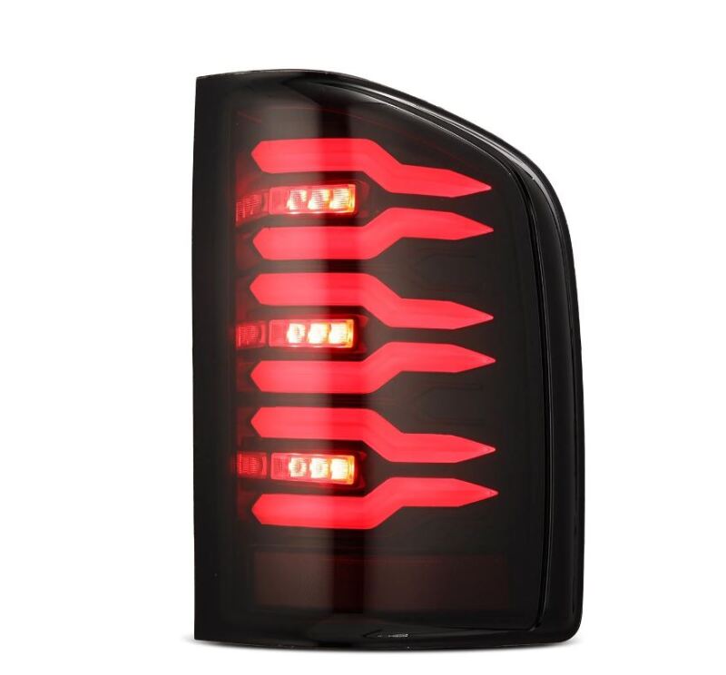 AlphaRex 07-14 Chevrolet Silverado 1500/2500HD/3500HD Luxx-Series LED Tail Lights Black/Red-Headlights-AlphaRex