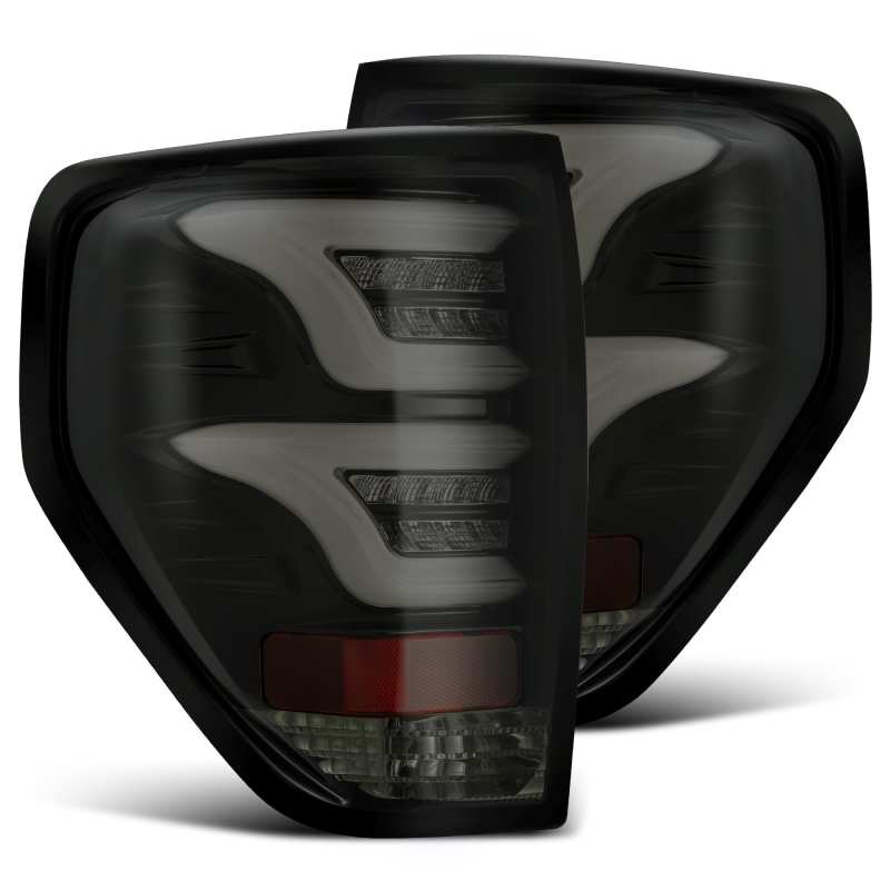 AlphaRex 09 - 14 Ford F - 150 (Excl Flareside Truck Bed Models) PRO - Series LED Tail Lights Jet Black Tail Lights