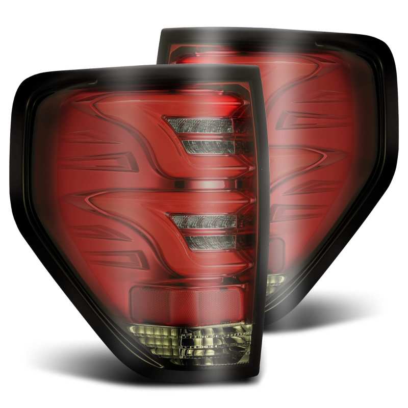 AlphaRex 09 - 14 Ford F - 150 (Excl Flareside Truck Bed Models) PRO - Series LED Tail Lights Red Smoke Tail Lights