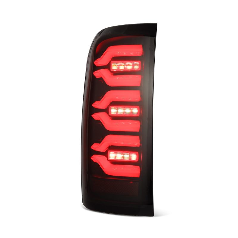 AlphaRex 14-18 Chevrolet Silverado Luxx-Series LED Tail Lights Black w/Activ Light/Seq Signal-Tail Lights-AlphaRex