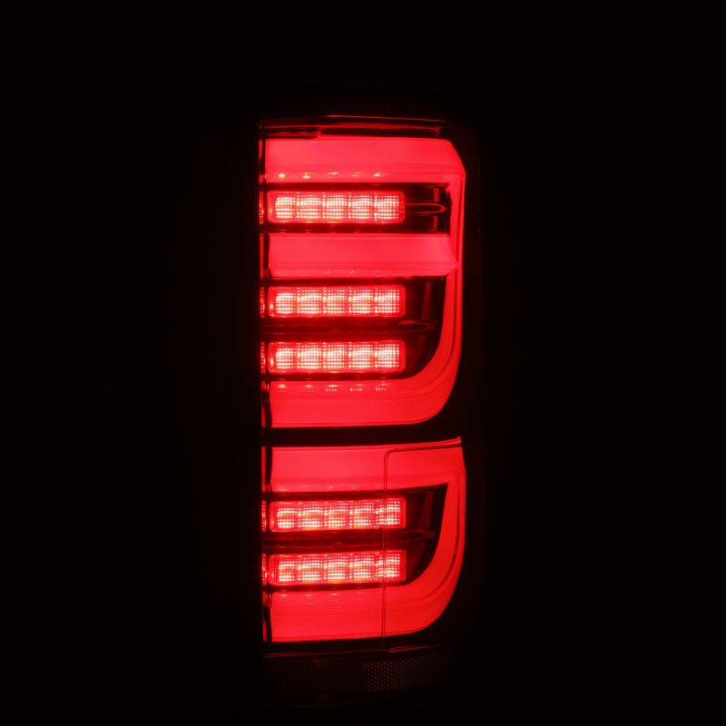 AlphaRex 15-20 Ford F-150 Luxx LED Tail Lights (Pair) Black/Red (Not For Blind Spot Sensor Models)-Headlights-AlphaRex